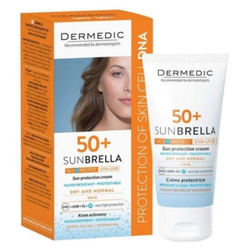كريم واقي شمس للبشرة الجافة والاعتيادية SPF50 من ديرمادك