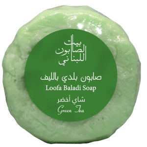 صابونة بلدي بالليف شاي اخضر - 300 غ - من بيت الصابون Default Title