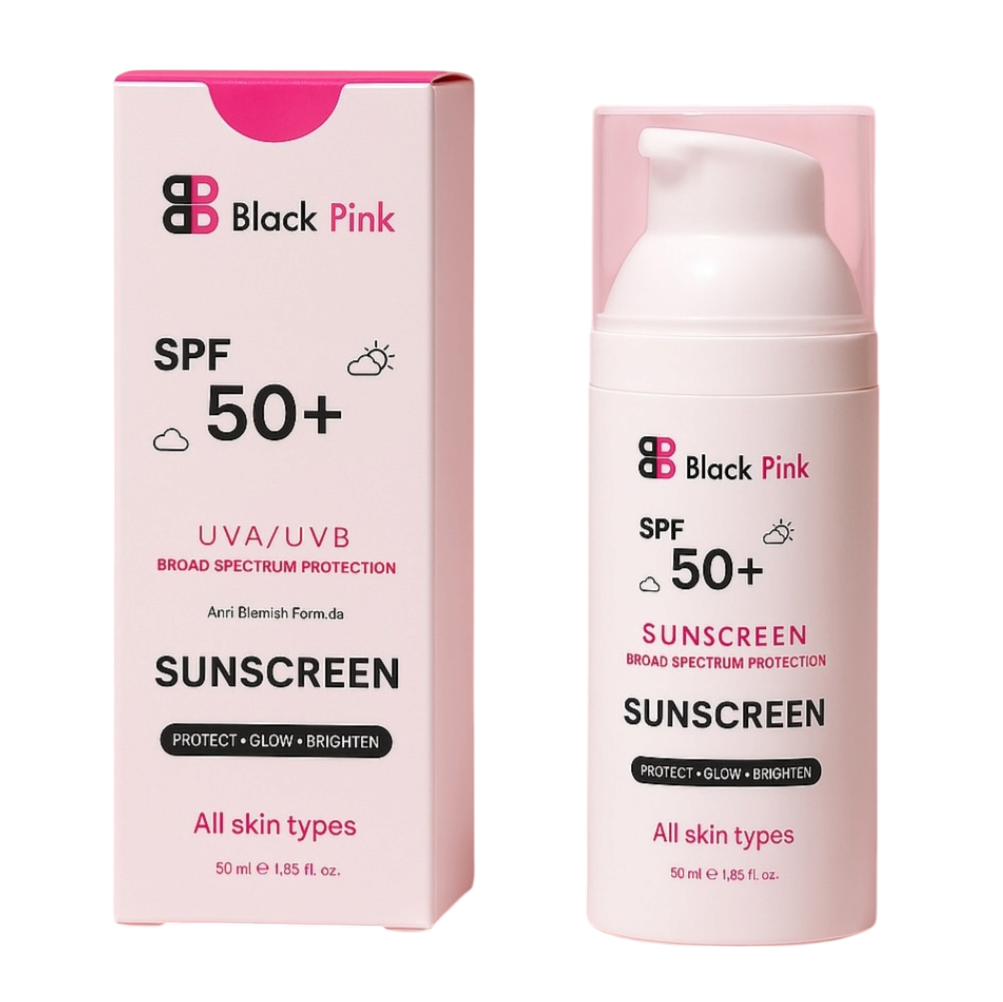 واقي شمس كريمي مرطب مضاد للنمش SPF50+ 50 مل من بلاك بينك